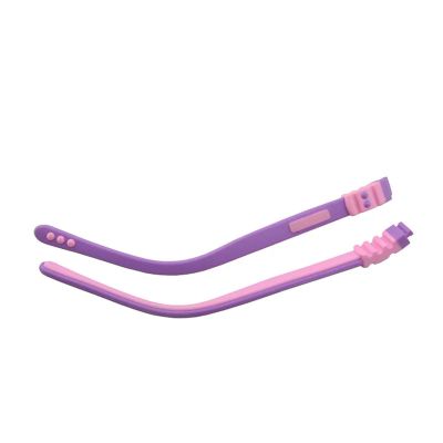 1pair Silicone Eyewear Leg Optical Frame Temple Replacement Repair Accessories(Pink Purple)