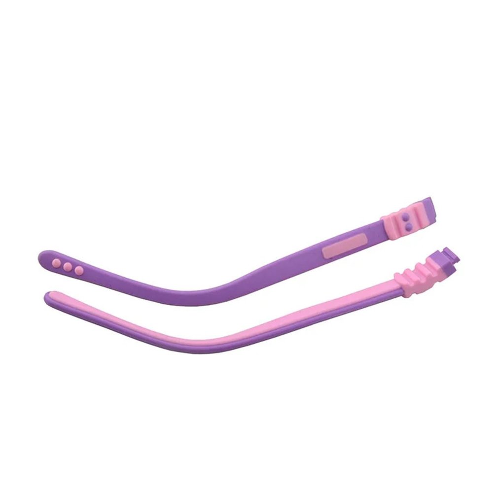 1pair Silicone Eyewear Leg Optical Frame Temple Replacement Repair Accessories(Pink Purple)