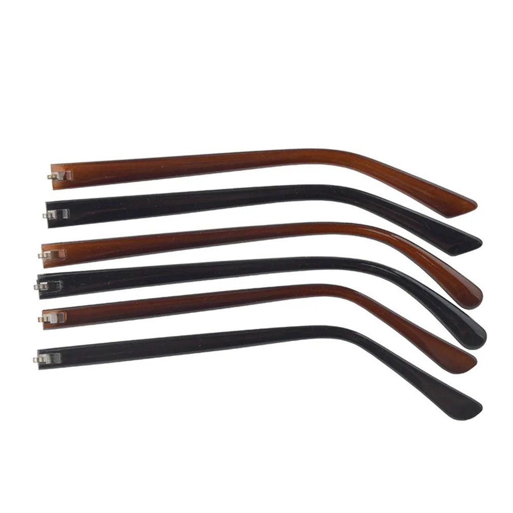 20pcs(10pairs) PC Glasses Temple Plastic Eyeglasses Leg for Repairing Accessory Black Brown 9mm 8mm 6mm Width(PC045 Black)