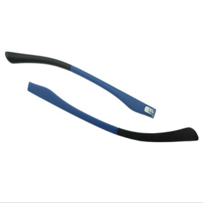 Nuqsx 1pair 6mm Width Glasses Eyeglasses PC Temple Plastic Leg Tip Optical Frame Eyewear Repairing Parts(Black Blue)