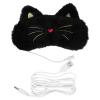 HOMSFOU Heated Eye Mask USB Powered 3D Cartoon Cat Design Light Blocking Sleep Blindfold Warm Steam Compress Eye Warmer for Relaxation and Travel view 1
