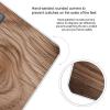 Wood Grain Scale for Body Weight Anti-Slip Tempered Glass Digital Bathroom Scales Clear LCD Display Weighing Scale Safe Rounded Corners Smart Scales view 4