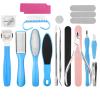 Eminchu 19 Piece Pedicure Tools Set, Dead Skin Removal Foot Care Kit, At Home Salon Tool Set with Professional Use, Ideal for Men & Women, Blue view 2