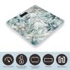Leaves of Plant Scale for Body Weight Anti-Slip Tempered Glass Digital Bathroom Scales Clear LCD Display Weighing Scale Safe Rounded Corners Smart Scales view 3