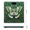 White Moth Scale for Body Weight Anti-Slip Tempered Glass Digital Bathroom Scales Clear LCD Display Weighing Scale Safe Rounded Corners Smart Scales view 2