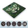 White Moth Scale for Body Weight Anti-Slip Tempered Glass Digital Bathroom Scales Clear LCD Display Weighing Scale Safe Rounded Corners Smart Scales view 3
