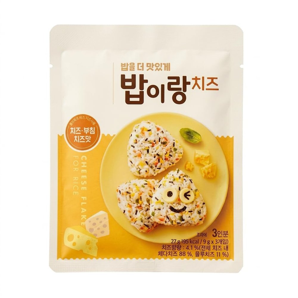 BENEPISYO [1 Pack] Premium Cheese Furikake Rice Seasoning Flakes, Creamy & Savory Korean Sprinkles Topping for Jumeokbap, Rice Balls & Bento Boxes, 27g (0.95 oz), 3 Servings,