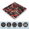 Red Mushrooms Scale for Body Weight Anti-Slip Tempered Glass Digital Bathroom Scales Clear LCD Display Weighing Scale Safe Rounded Corners Smart Scales view 3