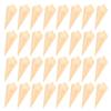 PRETYZOOM 50pcs Biodegradable Wood Ice Cream Cones 6.0cm X 8.0cm Disposable Candy Cones Cups for Parties and Desserts Safe Packaging view 1