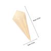 PRETYZOOM 50pcs Biodegradable Wood Ice Cream Cones 6.0cm X 8.0cm Disposable Candy Cones Cups for Parties and Desserts Safe Packaging view 2