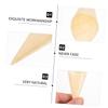PRETYZOOM 50pcs Biodegradable Wood Ice Cream Cones 6.0cm X 8.0cm Disposable Candy Cones Cups for Parties and Desserts Safe Packaging view 3