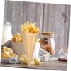PRETYZOOM 50pcs Biodegradable Wood Ice Cream Cones 6.0cm X 8.0cm Disposable Candy Cones Cups for Parties and Desserts Safe Packaging view 4
