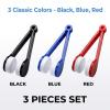 Houlishu 3PCS Mini Eyeglass Cleaner Brush, Portable Microfiber Sunglasses Cleaner Clip(Black Blue Red) view 2