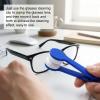 Houlishu 3PCS Mini Eyeglass Cleaner Brush, Portable Microfiber Sunglasses Cleaner Clip(Black Blue Red) view 3