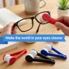 Houlishu 3PCS Mini Eyeglass Cleaner Brush, Portable Microfiber Sunglasses Cleaner Clip(Black Blue Red) view 4