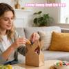 12/24 Set Easter Bunny Kraft Gift Bags, Cute Bunny Easter Bags for goodies, DIY Bunnys Gift Boxes with Ribbon & Flower (24 PCS) view 3