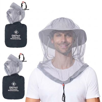 2 Pack Mosquito Head Net Mesh for Hiking & Outdoors,Bug Netting Over Hat Adults Insect Gnat Fly Protection Face Cover Mask Hood Midge Clothing Jacket