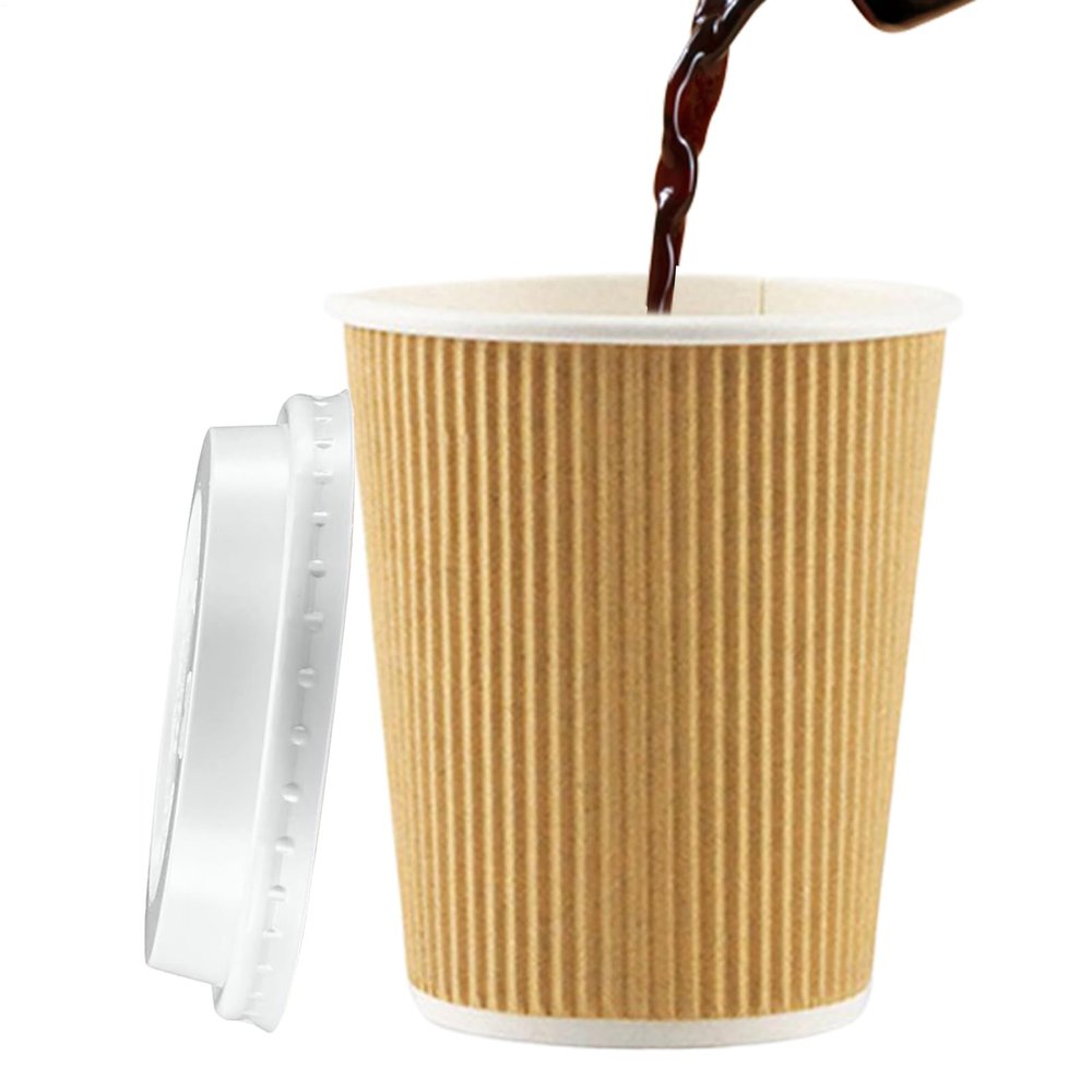 12 Oz Coffee Cups with Lids | 12 Oz Insulated Double Walled Mug | Small Coffee Cups | for Party Drinks Beverage Drinking Tea Cafe Birthday Christmas Easter Bathroom