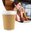 12 Oz Coffee Cups with Lids | 12 Oz Insulated Double Walled Mug | Small Coffee Cups | for Party Drinks Beverage Drinking Tea Cafe Birthday Christmas Easter Bathroom view 3