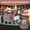 Acivirdde Cordless Electric BBQ Grill Cleaner, with Its Rechargeable BBQ Brush and Stainless Steel Wheels, is Ideal for Outdoor Cooking. view 4