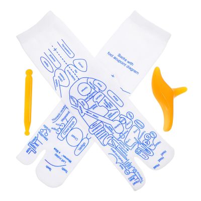Tofficu Reflexology Foot Massage Sock Set with Acupoint Stimulation Tools, Calf Massage Socks for Men, Pressure Point Foot Therapy for Daily Relaxation and Relief