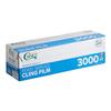 Commercial Foodservice Plastic Wrap with Serrated Cutter Standard Duty Cling Film Roll for Restaurants & Kitchens Available in 24" x 2000', 18" x 2000', and 18" x 3000 (18" 3000') view 1