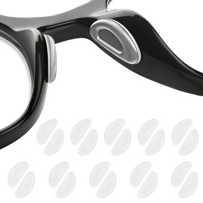 10 Pairs Eyeglass Nose Pads, Clear Silicone Adhesive Eyeglass Nose Pads, Nose Pads for Glasses, Glasses Nose Pad for Eyeglasses Sunglasses