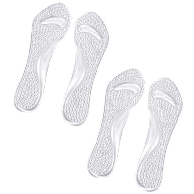 2 Pairs Non-Slip Gel High Heel Insoles with Foot Arch Support, Shock Absorbing Shoe Pads