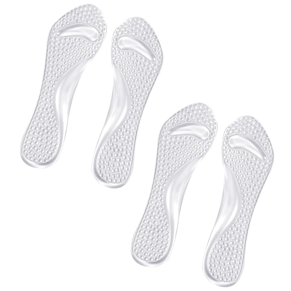 2 Pairs Non-Slip Gel High Heel Insoles with Foot Arch Support, Shock Absorbing Shoe Pads