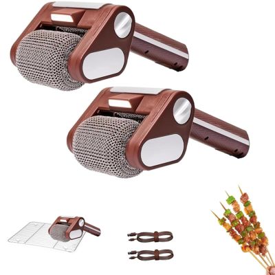 Acivirdde Electric Grill Cleaner with Rotating Brush Head, a Highly Efficient Tool for Cleaning Grills, Easily Removes Burnt Food Residue.