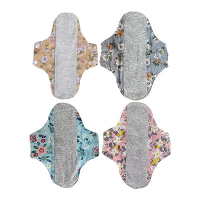 4Pcs Reusable Menstrual Pads - Leakproof Washable Breathable in-Continence Pads, Mama Panty Liners for Elderly Care & Mobility Support, Reusable Period Pad-s, Cloth Pad-s for Women