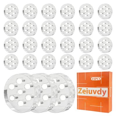 35 High Borosilicate Glass Screens 8 mm in Diameter and a 7-Hole Honeycomb Mesh Design,with a Small Storage Box Included