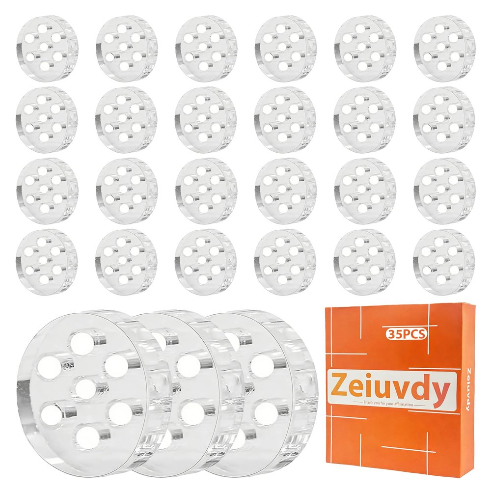 35 High Borosilicate Glass Screens 8 mm in Diameter and a 7-Hole Honeycomb Mesh Design,with a Small Storage Box Included