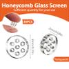 35 High Borosilicate Glass Screens 8 mm in Diameter and a 7-Hole Honeycomb Mesh Design,with a Small Storage Box Included view 2