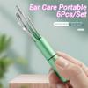2026 Upgraded Stainless Steel Earwax Removal Kit, 6pcs Ear Cleaning Tools, 360 Premium Spiral Ear Pick Set with Portable Case, Multipurpose Limpiador De Odos for Safe Home Travel Use (Blue) view 2