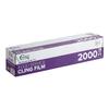 Commercial Foodservice Plastic Wrap with Serrated Cutter Standard Duty Cling Film Roll for Restaurants & Kitchens Available in 24" x 2000', 18" x 2000', and 18" x 3000 (24" 2000') view 1