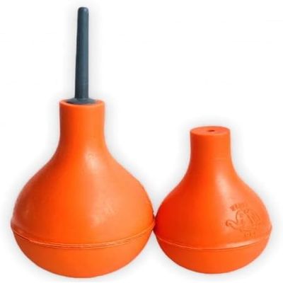 African Enema Softwash Bentuwa No.12 Personal Hygiene Cleansing Bulb Purgeoire Africain / Poire Africaine Orange