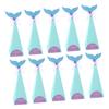 VILLFUL Glitter Blue Mermaid Candy Boxes 10pcs Portable Sweets Storage Holders for Birthday Party Supplies and Summer Popcorn Treat Containers view 1