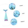 VILLFUL Glitter Blue Mermaid Candy Boxes 10pcs Portable Sweets Storage Holders for Birthday Party Supplies and Summer Popcorn Treat Containers view 3