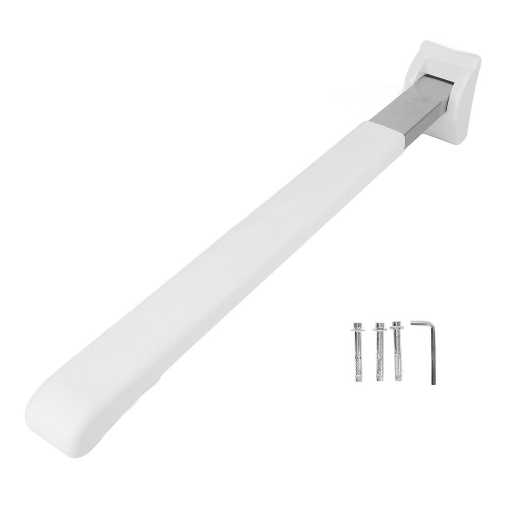 Flip Up Grab Bar Anti Slip Stainless Steel Wall Mounted Safety Bathroom Folding Grab Bar for Home Toilet Sturdy Space Saving Foldable Handrail for Elderly Disabled Adults