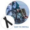 HEANUJJ Wheelchair Replacement Parts 1 Pair Pu Foam Padded Armrest Pads Black Soft Cushioned Armrest with 20/23cm Hole Spacing for Mobility Scooters and Wheelchairs view 3