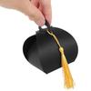 SECFOU Graduation Cap Candy Boxes 50pcs Set with Tassel Decorative Wrapping Boxes Multi-function Graduation Party Favor Candy Holders Packaging view 4