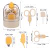 SUPVOX Nail Clippers and Scissors Set for Newborns with Ergonomic Non-Slip Handle, Grooming Kit Including Nail File and Tweezer for Safe Manicure and Pedicure view 2