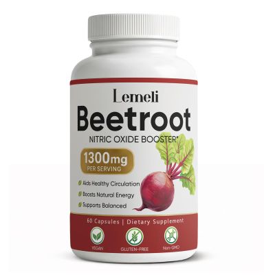 Plutarn Lemeli Beetroot - 1300mg, Lemeli Beet Root Capsules, Boost Vitality, Immune and Digestive, Pure, Non-GMO & Gluten Free, Beet Root Supplement, 60 Capsules (1)