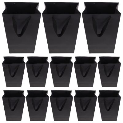 Ipetboom Brown Kraft Paper Wine Bags 20pcs Double Bottle Carrier Waterproof Reusable Wine Bottle Tote with Handle for Wedding Party Packaging