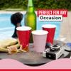 Party Solids 18 Oz Valentine Plastic Cups For Party Supplies 100 Pack | Pink and Red Disposable Cups | Disposable Drinkware For Parties, Events & Everyday view 2