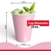 Party Solids 18 Oz Valentine Plastic Cups For Party Supplies 100 Pack | Pink and Red Disposable Cups | Disposable Drinkware For Parties, Events & Everyday view 3