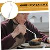 HOMSFOU Angled Stainless Steel Feeding Forks 2pcs Set for Elderly, Ergonomic Lightweight Hand-Angled Utensils for Self-Feeding and Assisted Dining in Bed view 3