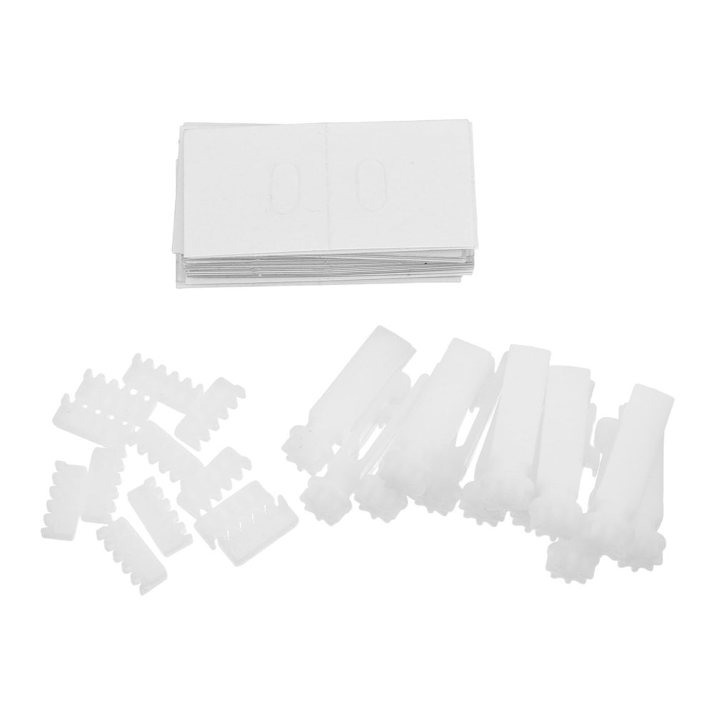 EXAOMBLE Replacement Window Blind Repair Kit with 12 Gears and 12 Stems, Vertical Blind Repair Tabs and Slats for Home Window Treatment, Curtain Fixer Accessories Set for Modern and Classic