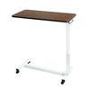 Dynarex Bariatric HD Overbed Table - Steel Welded H-Base - Spring Lift Height Adjustment of 29" to 45" - 15" x 45" Top - 500 lb Capacity - Cherry - 1 Count view 1